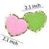 Kare & Kind Iron On Patches Heart - Chenille Embroidered
