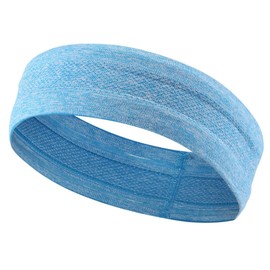 CHENGZI Men Women Sweat Wicking Sports Headband (Blue)