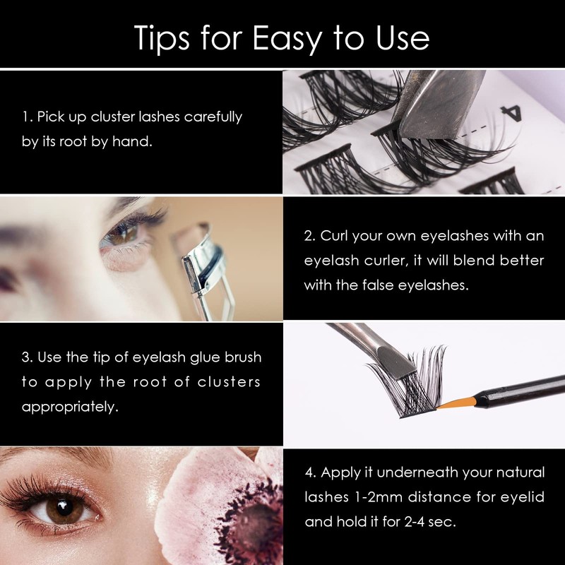 Cluster Lashes 72 Individual Lashes Clusters Eyelash Extensions False Eyelashes