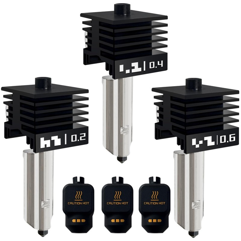 RugooSpink 3 Pack P2S Hotend 0.2MM 0.4MM 0.6MM Nozzle for
