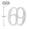 Silver Glitter 69 Cut-Out Numbers, 69th Birthday Party Anniversary Decorations