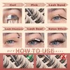 Focipeysa Natural Look Lash Clusters Wispy Cluster Eyelash Extensions 10-16mm