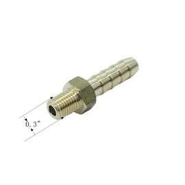 CDQBWKJGFJ 3 Pcs 1/4" Barb to 1/16 NPT Male Pipe Fittings Brass Hose Barb Adapter