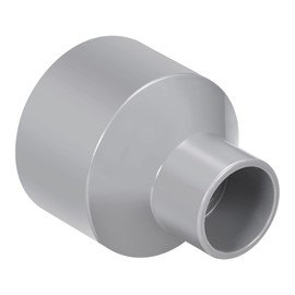 QUARKZMAN 63 mm x 32 mm PVC Reducer Coupling x 1 Piece DWV Coupling Connector for Pipe Fittings for Buildings Irrigation Installation Grey
