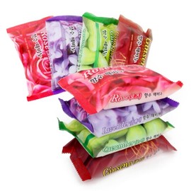 Korean-made perfumed exfoliating soap (red ginseng scent) / 국산 향수 때비누 (홍삼향)