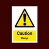 Caution Ramp Plastic Sign with double sided fixing tape (WG41)