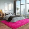 Isdook Large Fuzzy Rug 8x10 Feet Hot Pink Fluffy Rug