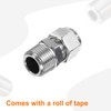 sourcing map Compression Fitting 12mm Tube OD x 1/2" NPT