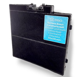 DL-pro Activated Carbon Filter 232 x 226 mm Suitable for Siemens Bosch Constructa Neff 11022296 LZ10DXA00 DWZ0DX0A0 CZ51DXA0X0 Z51DXA0X0 for Cooker Hood