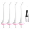 4PCS Water Flosser Replacement Tips - Compatible with Hangsun/Waterpik/Nicwell/COSLUS/Mospro/Zerhunt - Oral Irrigator Jet Nozzles for Effective Cleaning (White)