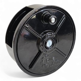 Light Weight Aluminum Tie Wire Reel with Rewind Knob - Left & Right Handed - Tie Wire Reel Coil Holder Wheel, with Belt Loops & Knob (Black)