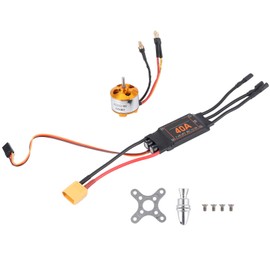 2212 2200KV Motor + 40A Brushless ESC Set, Metal + Electronic Components XT60 Motor ESC Set Accessories for RC Drone Helicopter FPV Model