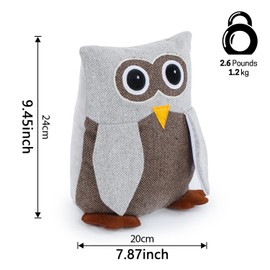 SWISSELITE Cute Decorative Door Stopper for Home and Office Compact Animals Weighted Décor Door Stopper with Soft Fabric