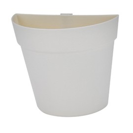 Yosoo Half Circle Wall Mounted Plastic Planter, Water Cultivation Design, Space Saving, Suitable for Balconies and Indoors, 8 x 16.3 x 14.7 cm