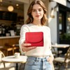 DAMAIKE Women's RFID Blocking Bifold Wallet, Genuine Leather, Slim, 7-Card
