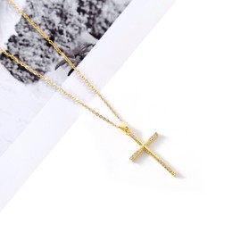LLIYSOUN Gold Cross Necklaces for Women Jewelry Gold Cross Necklaces Gifts for Women Cross Necklace Minimalist Trendy Jewelry Valentines Day Gifts CN1