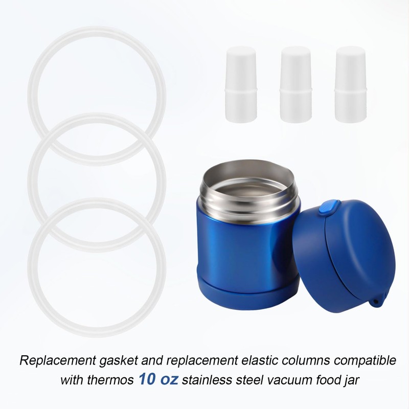 3pcs Food Jar Gaskets, Silicone Replacement O Ring with 3