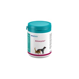 almapharm Almazyme Pulver | 120 g | Ergänzungsfuttermittel für Hunde und Katzen | Vitalstoffe die zum optimalen Nahrungsaufschluss für Hunde und Katzen beitragen können