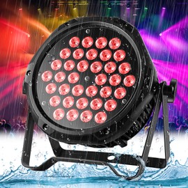 LED Stage Lights IP67 Waterproof Par Lights, 180W RGB High Power HOLDLAMP Outdoor Uplights for Events with DMX Control Sound Activated for Party Bar Church DJ Wedding Live Show