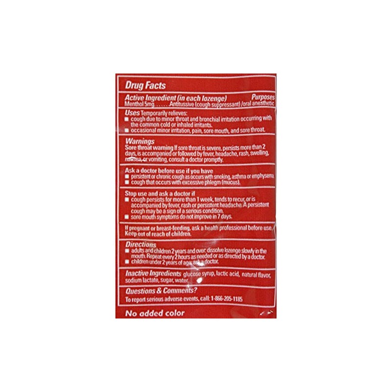 Jakeman’s Throat & Chest Menthol Cough Suppressant Drops – Cherry