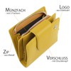 FreeHaveFun RFID Women's Leather Wallet Separate Coin Pocket, yellow, rfid