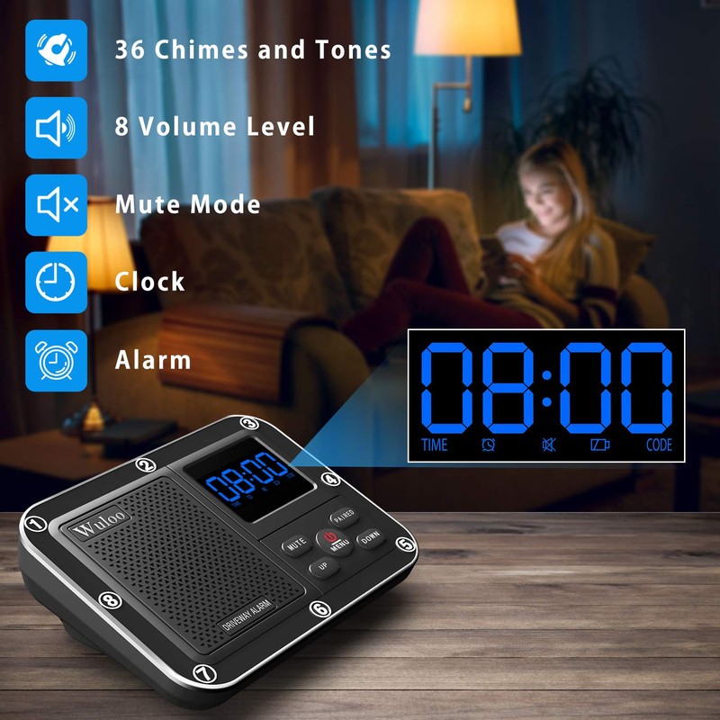 Wireless Driveway Alarm 1800 Feet Long Range Motion Sensor Alert