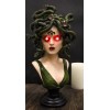 Greek Gorgon Sisters Goddess Medusa With Wild Snake Hair And