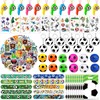 Seamart Pack of 114 Children's Football Party Bags with Key