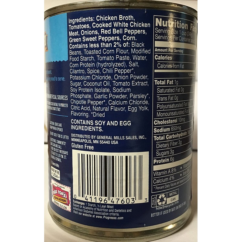 Progresso Traditional Chicken Tortilla Soup 18.5oz Can (Pack of 2)