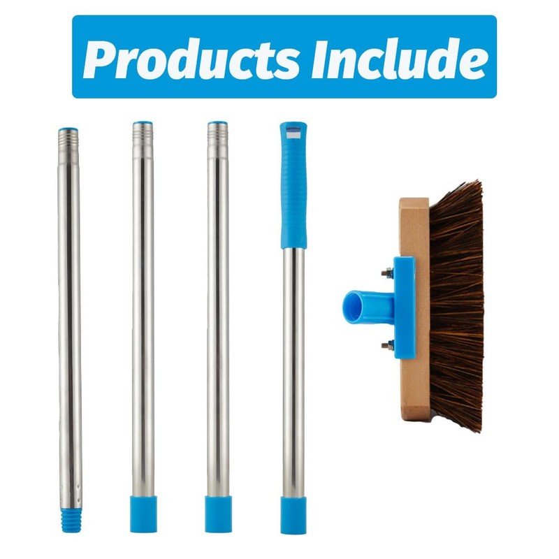 YONILL Heavy Duty Deck Brush with Long Handle - 60"