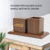 Pen Holder Clock Temperature Calendar Display 3 Level Brightness Adjustment
