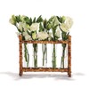 Tozai Home WTR006 Natural Bamboo Vase Includes 5 Glass Tubes