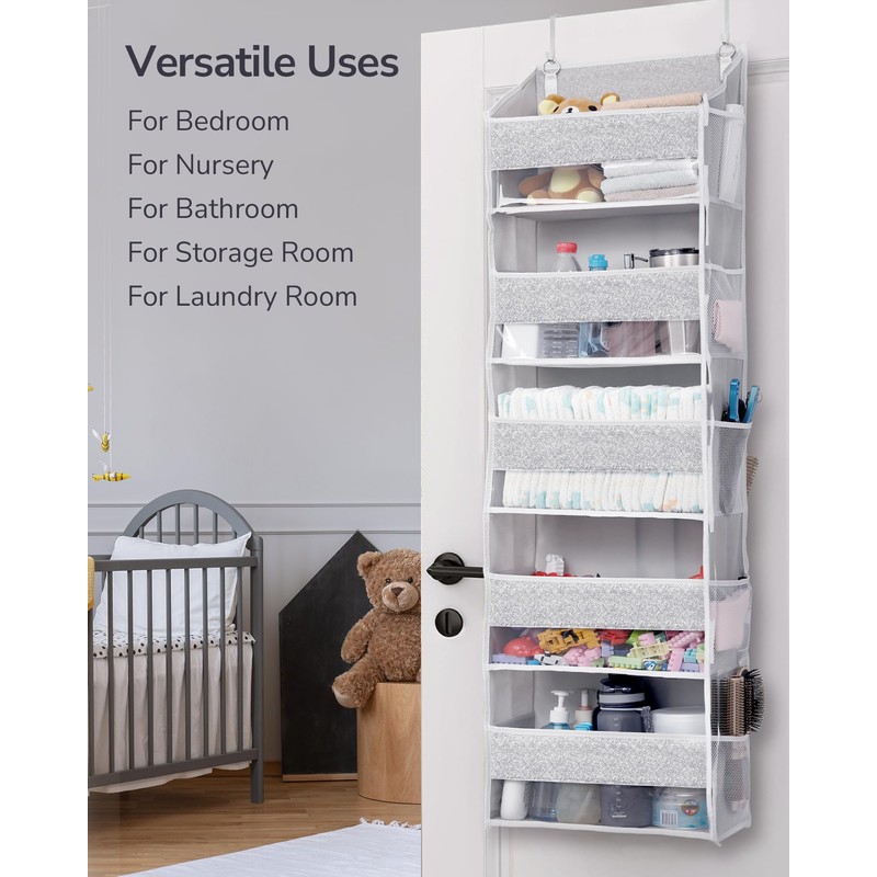 ULG 1 Pack Over Door Organizer with 5 Large Pockets