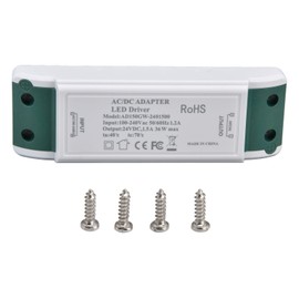 LED Driver 24V DC 1.5A 36W LED Power Supply Constant Current 24V Transformer AC100‑240V
