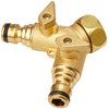 Spear & Jackson BWF14 3/4" 2 Way Brass Tap Connector,