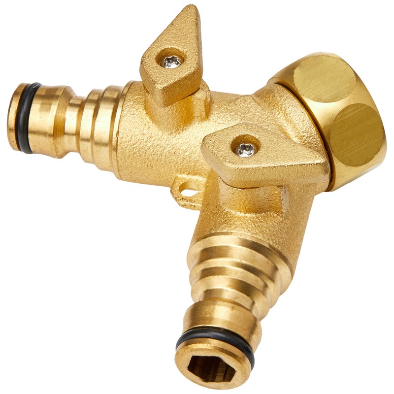 Spear & Jackson BWF14 3/4" 2 Way Brass Tap Connector,