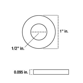 Everbilt 1/2 in. Stainless Steel Bolts and Screws Flat Washer (25-Pack) 812180