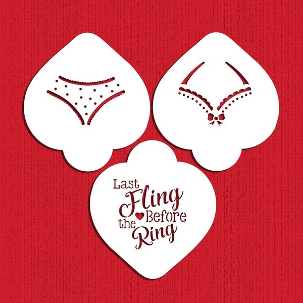 Bachelorette Cookie Stencil Set C1042 by Designer Stencils