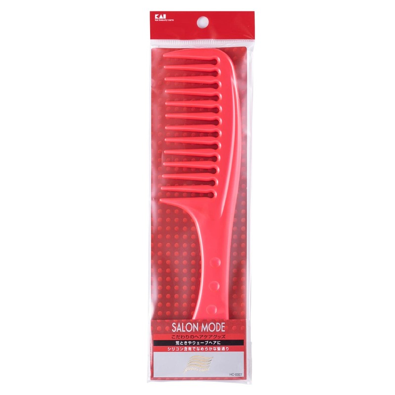 Kai Corporation HC0327 Salon Mode Hand Comb, L, Coarse