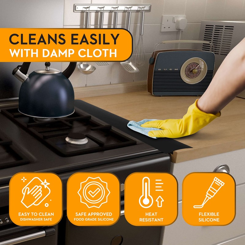 Stove Gap Covers (2 Pack), Heat Resistant and Dishwasher Safe