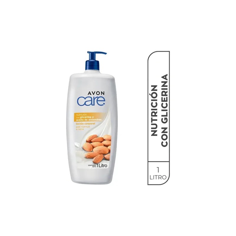 Avon Care Crema Corporal Glicerina Y Aceite De Almendras 1lt