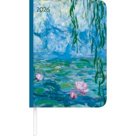 Alpha Edition - Lady Journal Monet 2026 - Pocket Diary A6 (11 x 15 cm) with Monthly Overview & Note Area, Elegant Diary for Art Lovers, School & Work