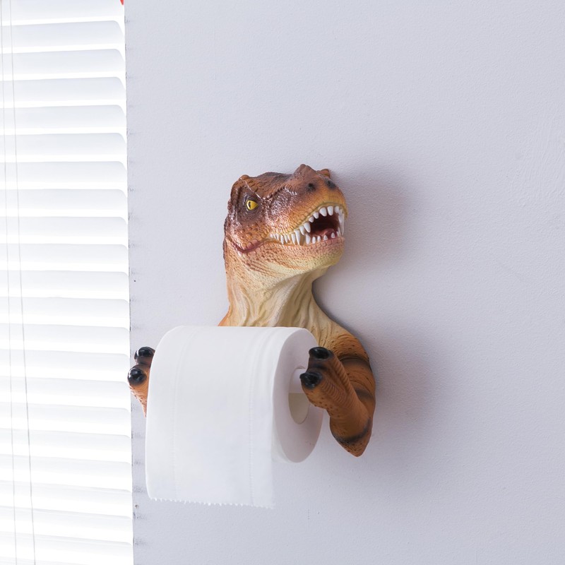 Banllis Dinosaur Toilet Paper Holder Wall Mount, Dino T- Rex