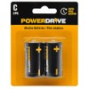 PowerDrive LR14 Alkaline C Battery - 2 per Pack