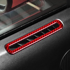 MIQZUUY Carbon Fiber Car Interior Door Air Vent Outlet Trim Decoration Accessories for Ford Mustang 2015 2016 2017 2018 2019