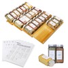 KitHero Spice Drawer Organizer with 24 Spice Jars and 216