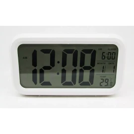 Gadiz Reloj Digital Alarma Numeros Grandes Fechador Luz Led Blanco