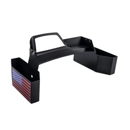 AceRide Metal Gear Shift Storage Box Center Console Hanging Box Auto Transmission Gear Tray Compatible with 2018-2024 Jeep Wrangler JL JLU Gladiator JT & 4XE5，US Flag