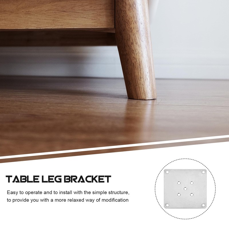 3.93inch/10cm Leg Mounting Plates, Furniture Leg Attachment Plates Industrial Strength