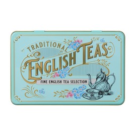 Vintage Victorian Tea Tin with 72 Assorted Fine English Teabags